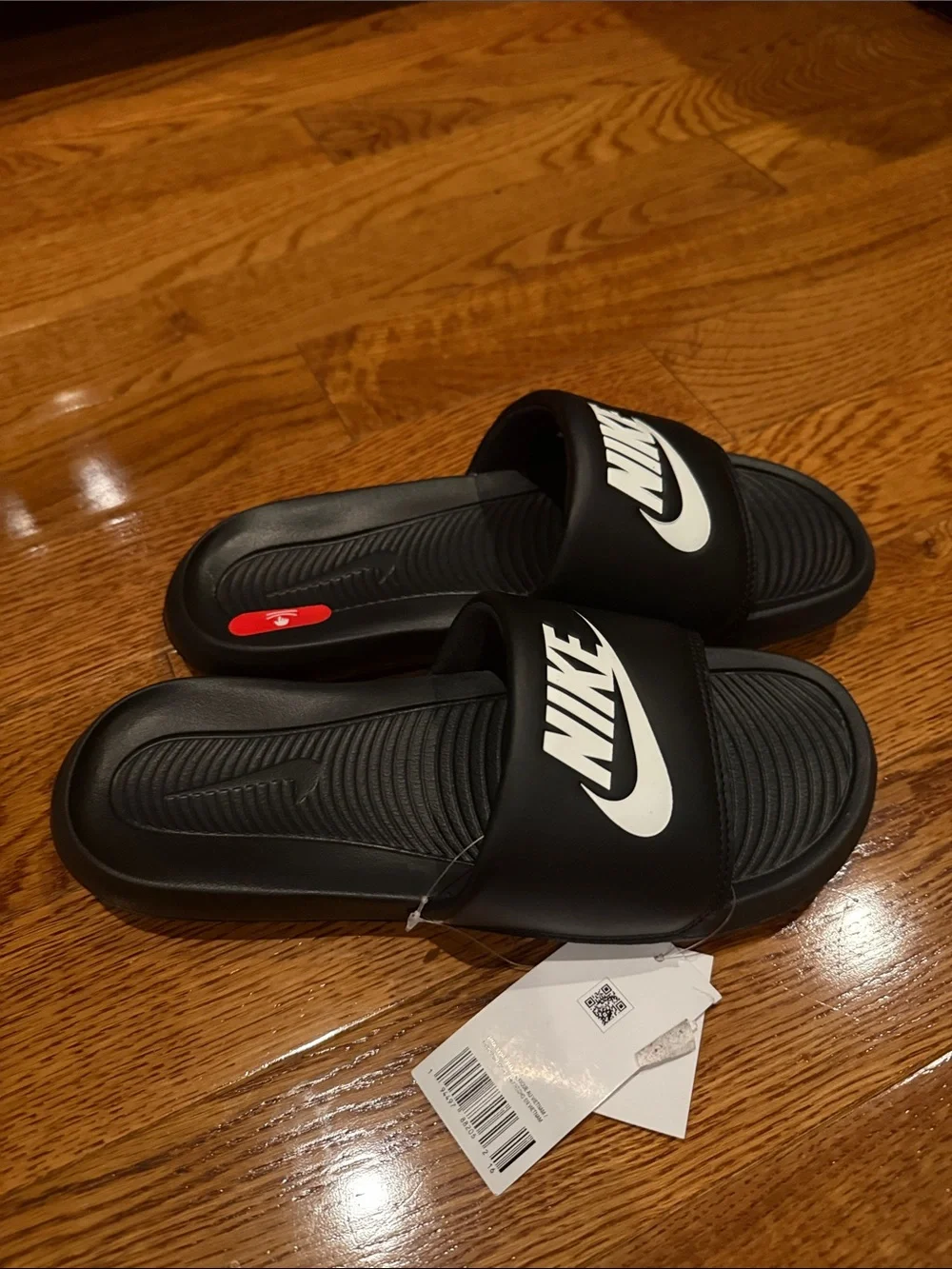 Boys Nike Black Slides